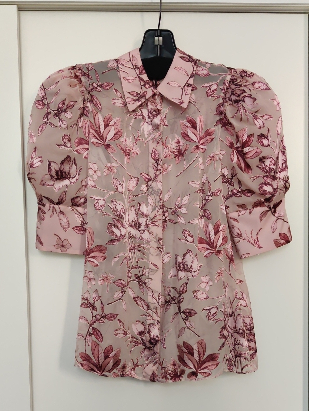 Alice + Olivia Willa Puff-Sleeve Blouse NWT - XS